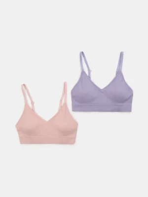 Sinsay - Prążkowane biustonosze typu top 2 pack - wielobarwny