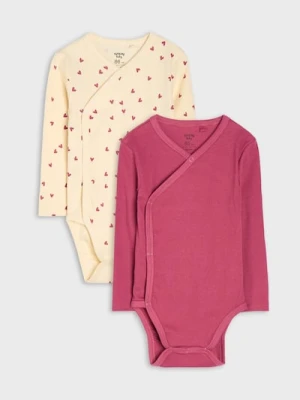 Sinsay - Prążkowane body 2 pack - kremowy