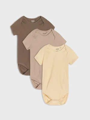 Sinsay - Prążkowane body 3 pack - kremowy