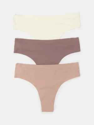 Sinsay - Prążkowane brazyliany 3 pack - wielobarwny