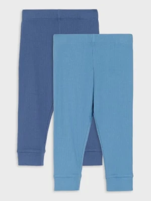 Sinsay - Prążkowane legginsy 2 pack - niebieski