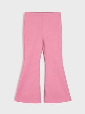 Sinsay - Prążkowane legginsy flare - fioletowy