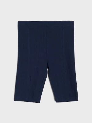 Sinsay - Prążkowane kolarki z bawełny - granatowy