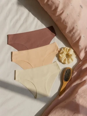 Sinsay - Prążkowane majtki figi 3 pack - wielobarwny