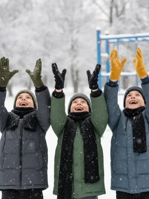 Sinsay - Prązkowane rękawiczki 3 pack - zielony