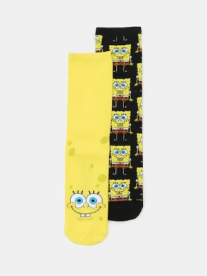 Sinsay - Prążkowane skarpetki 2 pack SpongeBob - wielobarwny