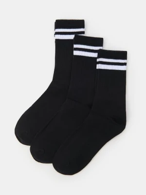 Sinsay - Prązkowane skarpetki 3 pack - czarny