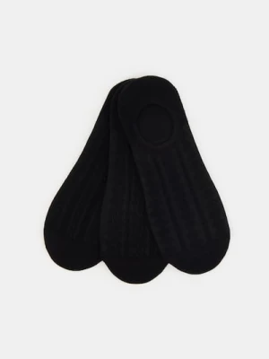 Sinsay - Prążkowane skarpetki 3 pack - czarny