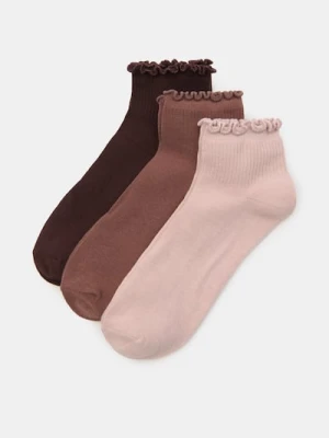 Sinsay - Prążkowane skarpetki 3 pack - wielobarwny