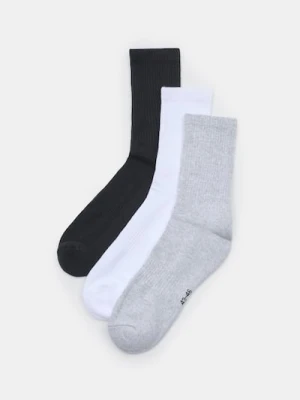 Sinsay - Prążkowane skarpetki 3 pack - wielobarwny