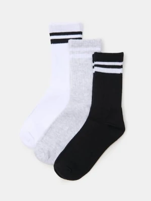 Sinsay - Prązkowane skarpetki 3 pack - wielobarwny