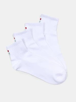 Sinsay - Prążkowane skarpetki 4 pack - biały