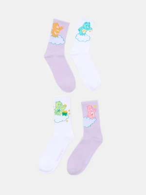 Sinsay - Prążkowane skarpetki 4 pack Care Bears - wielobarwny