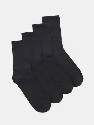 Sinsay - Prążkowane skarpetki 4 pack - czarny