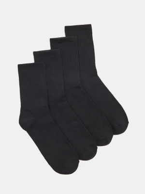 Sinsay - Prążkowane skarpetki 4 pack - czarny