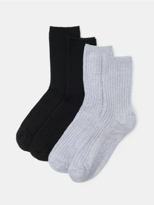Sinsay - Prążkowane skarpetki 4 pack - szary