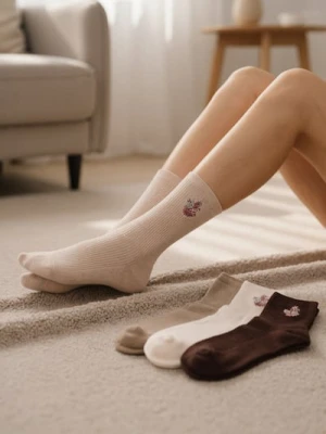 Sinsay - Prążkowane skarpetki 4 pack - wielobarwny