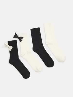 Sinsay - Prążkowane skarpetki 4 pack - wielobarwny