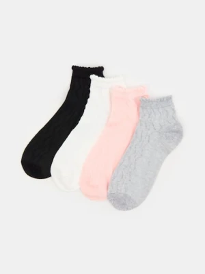 Sinsay - Prążkowane skarpetki 4 pack - wielobarwny