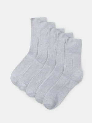 Sinsay - Prążkowane skarpetki 5 pack - szary