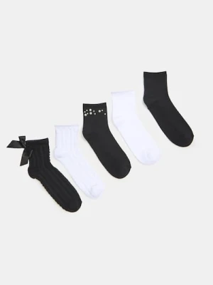 Sinsay - Prążkowane skarpetki 5 pack - wielobarwny