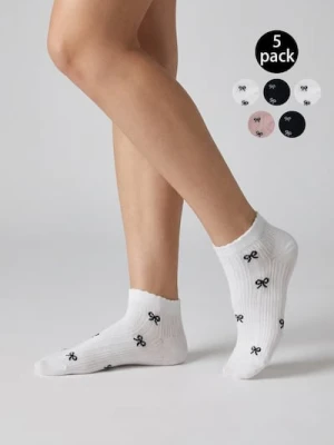 Sinsay - Prążkowane skarpetki 5 pack - wielobarwny