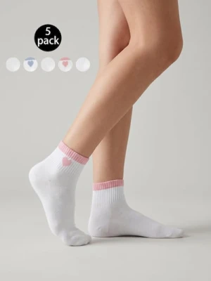 Sinsay - Prążkowane skarpetki 5 pack - wielobarwny