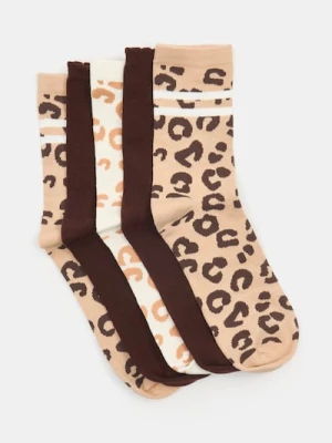 Sinsay - Prążkowane skarpetki 5 pack - wielobarwny