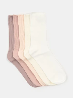 Sinsay - Prążkowane skarpetki 5 pack - wielobarwny