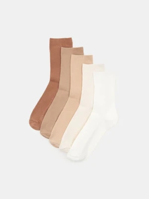 Sinsay - Prążkowane skarpetki 5 pack - wielobarwny