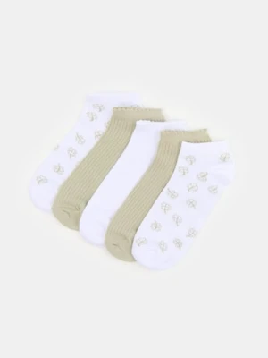 Sinsay - Prążkowane skarpetki 5 pack - wielobarwny