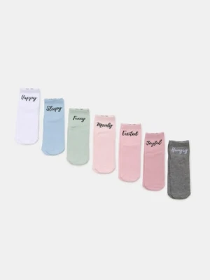 Sinsay - Prążkowane skarpetki 7 pack - wielobarwny
