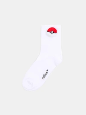 Sinsay - Prążkowane skarpetki Pokémon - biały