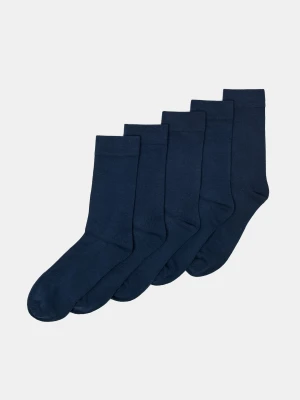 Sinsay - Prążkowane skarpetki z modalem 5 pack - granatowy