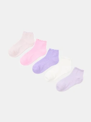 Sinsay - Prążkowane skarpetki za kostkę 5 pack - wielobarwny