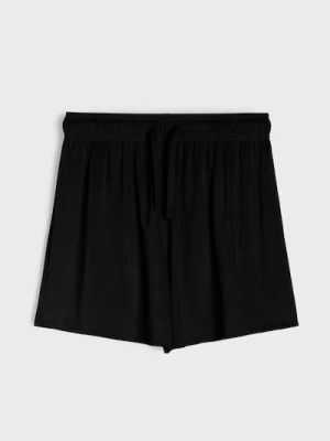 Sinsay - Prążkowane szorty - czarny