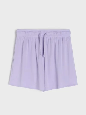 Sinsay - Prążkowane szorty - fioletowy