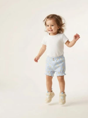 Sinsay - Prążkowane szorty w kwiaty - szary