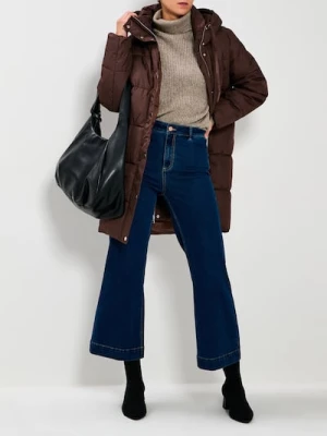 Sinsay - Prążkowany golf - brązowy