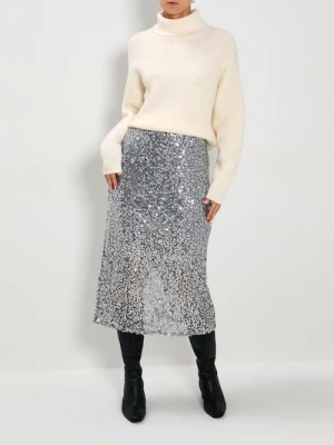 Sinsay - Prążkowany golf - kremowy