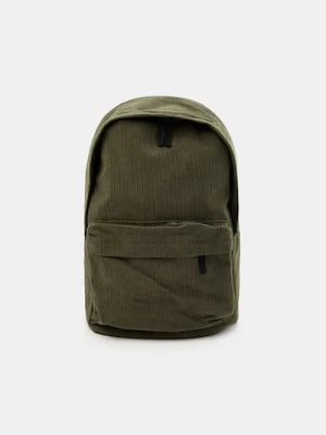 Sinsay - Prążkowany plecak z regulowanymi szelkami - zielony