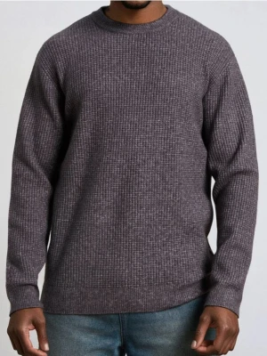 Sinsay - Prążkowany sweter - fioletowy