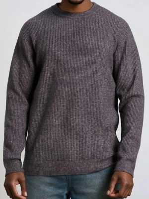 Sinsay - Prążkowany sweter - fioletowy