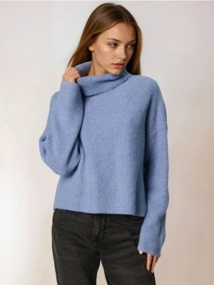 Sinsay - Prążkowany sweter - niebieski
