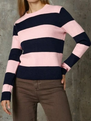 Sinsay - Prążkowany sweter w paski - wielobarwny