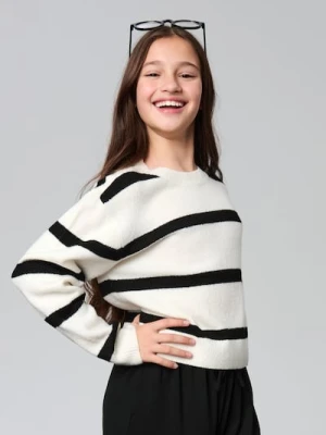 Sinsay - Prążkowany sweter w paski - wielobarwny