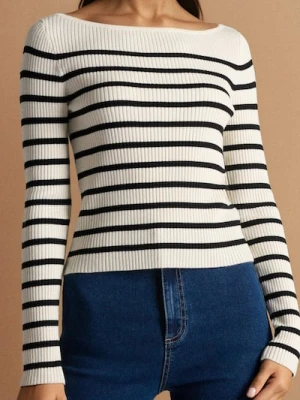 Sinsay - Prążkowany sweter z wiskozą - wielobarwny