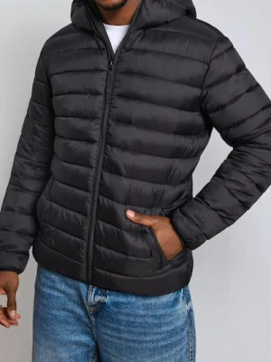 Sinsay - Puchowa kurtka z kapturem - czarny