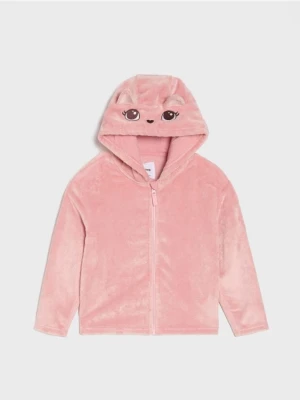 Sinsay - Puszysta bluza z elementami 3D - różowy