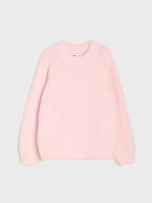 Sinsay - Puszysty sweter z cekinami - różowy